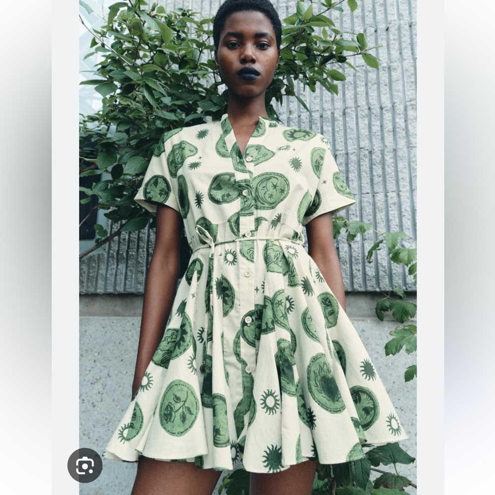 ZARA PRINTED SHORT DRESS - Picture 9 of 16